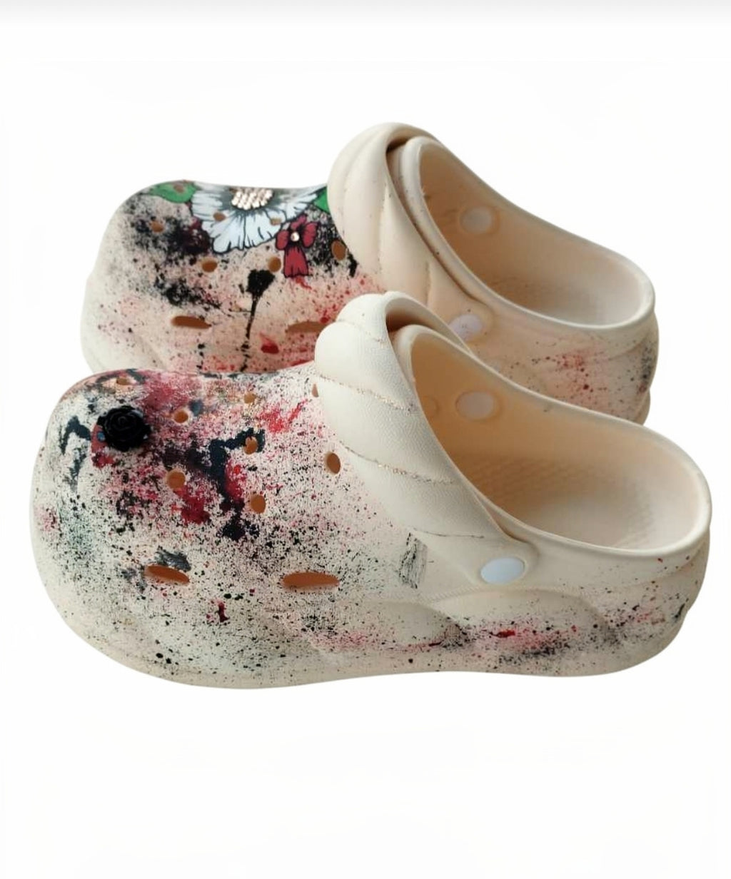 Hand painted clogs