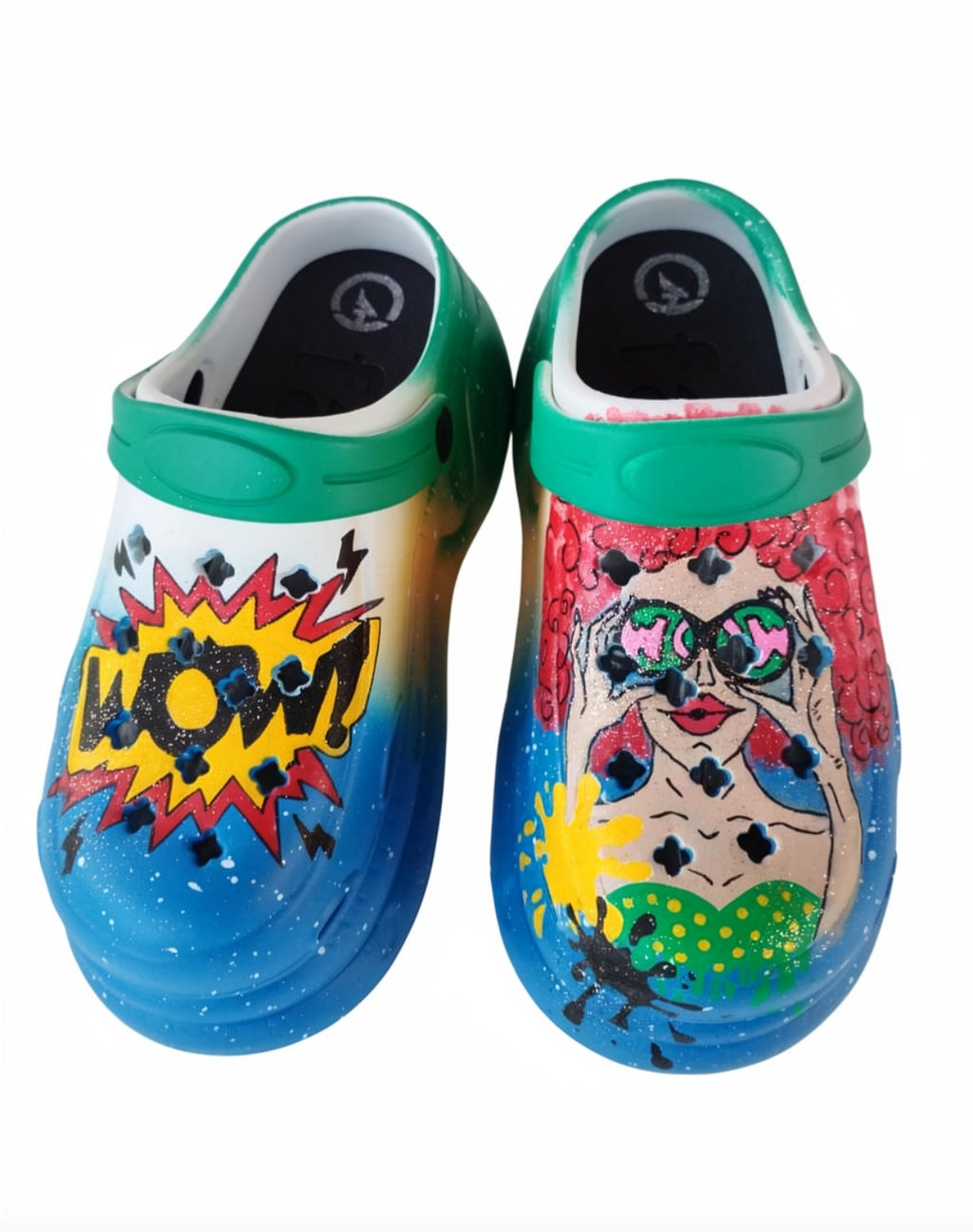 Hand painted clogs