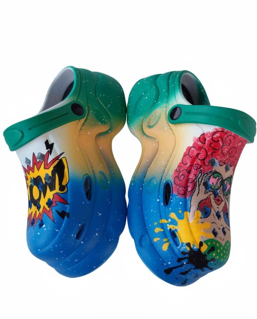 Hand painted clogs