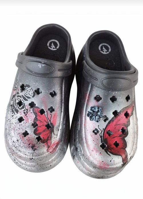 Hand painted clogs